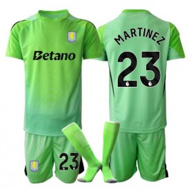 Dětské fotbalový komplet Aston Villa Emiliano Martinez #23 Brankář Venkovní košile 2025-26 Krátkým Rukávem